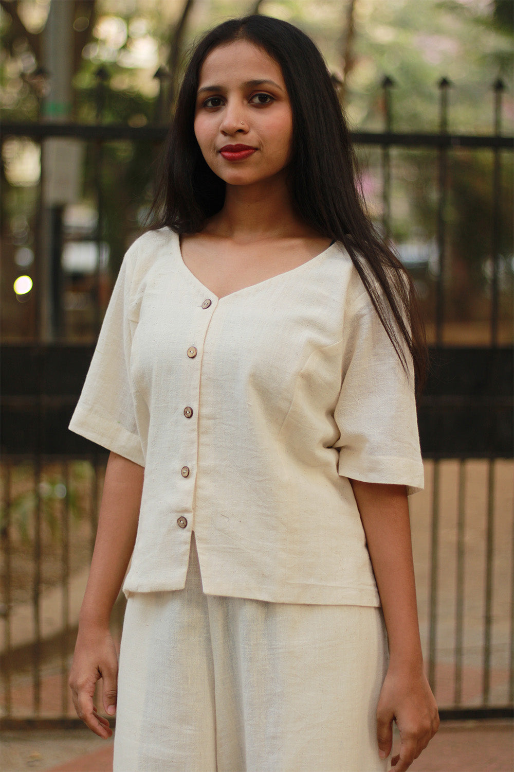 Crop Top | Kala Cotton | Ivory