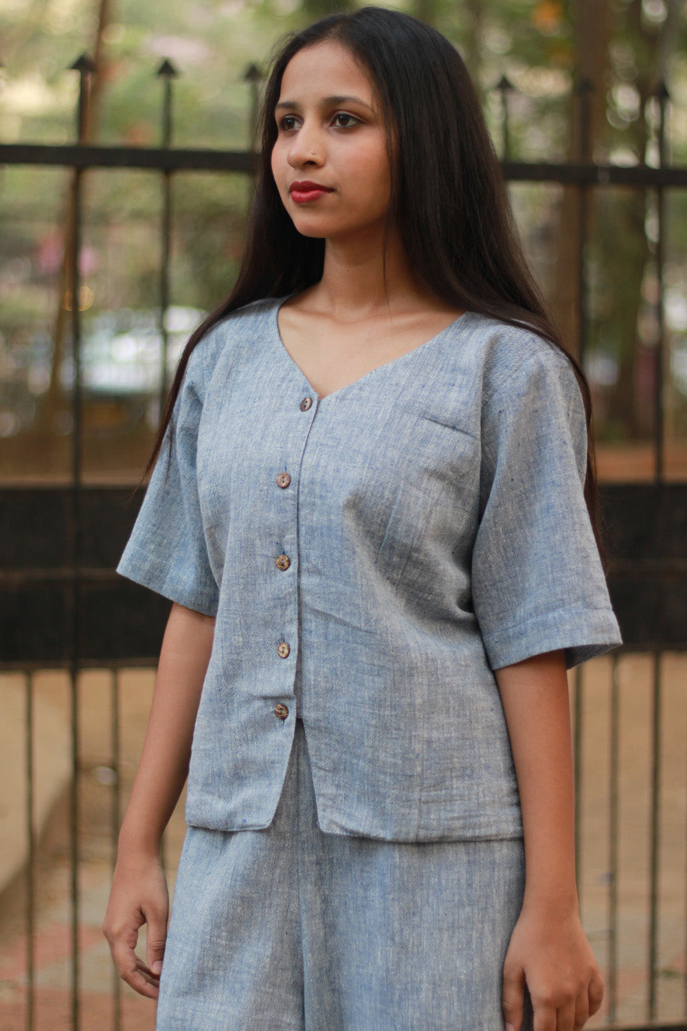 Crop Top | Kala Cotton | Slate