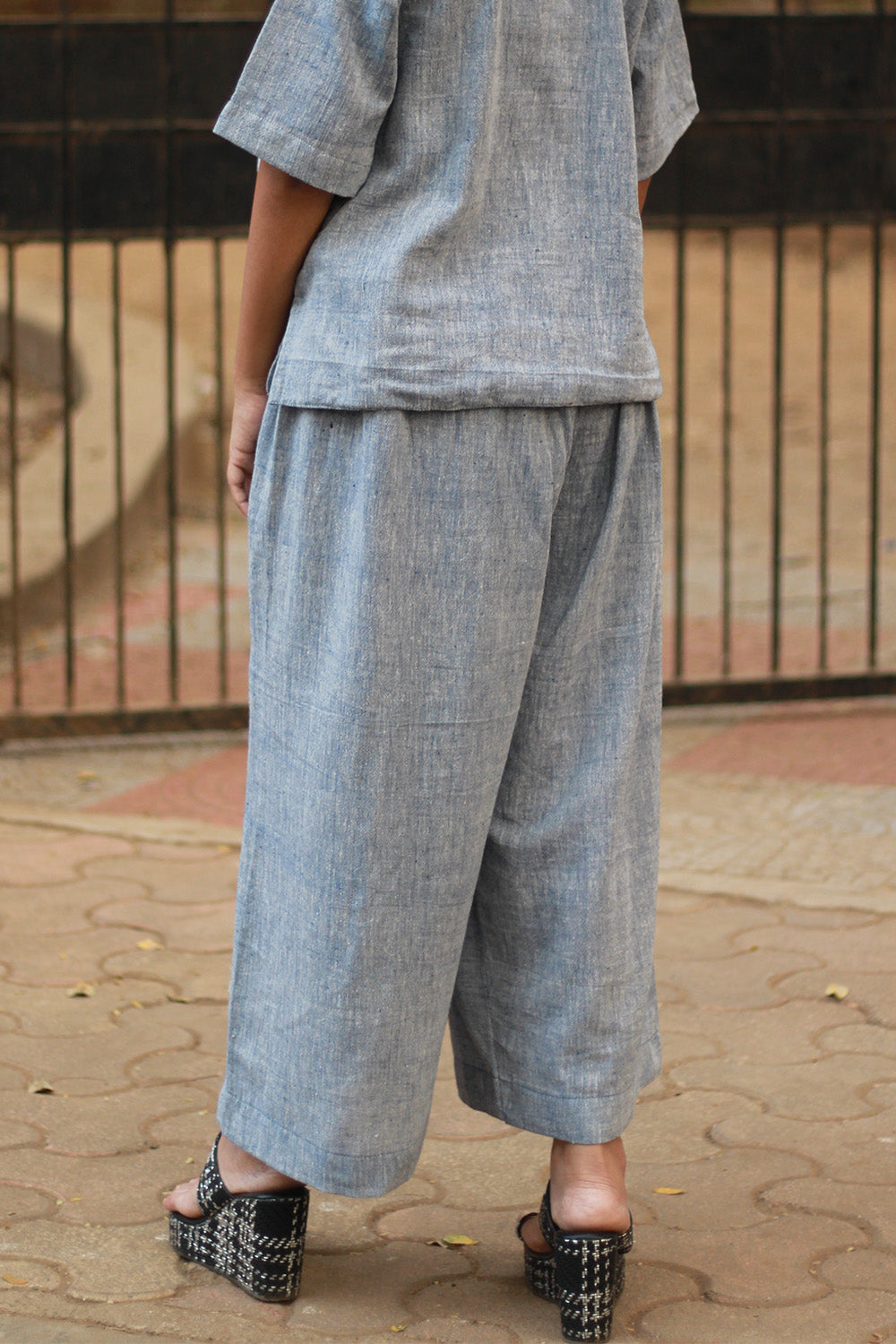 Wide Leg Pants | Kala Cotton | Slate