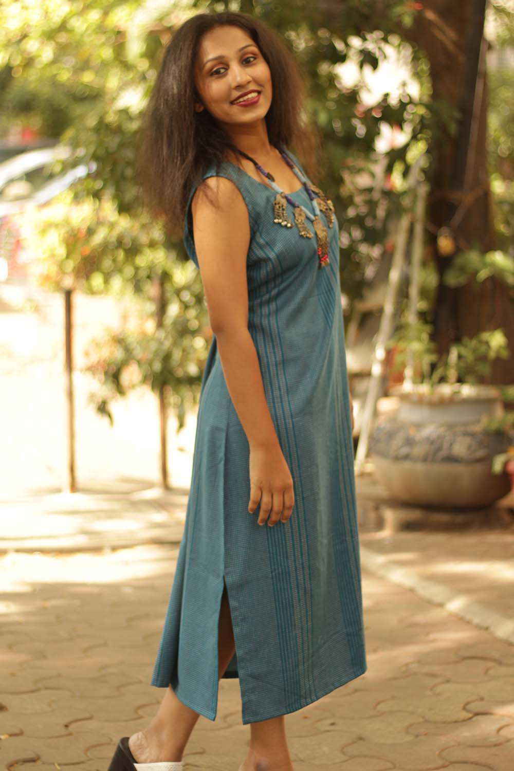 Dress & Overlay Co-Ord Set- Blue Blossom