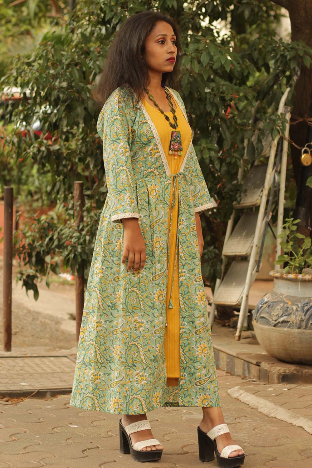 Dress & Overlay Co-Ord Set- Lime Light