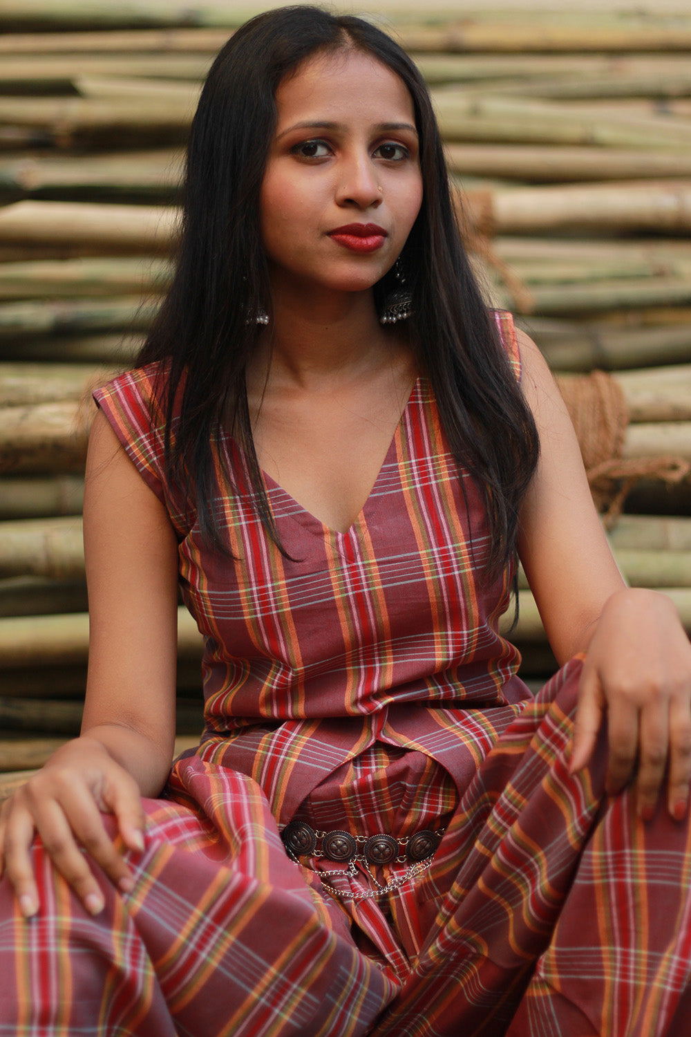 Nakhrebaaz| Patiala Salwar Co-ord Set | Kunbi | Brown