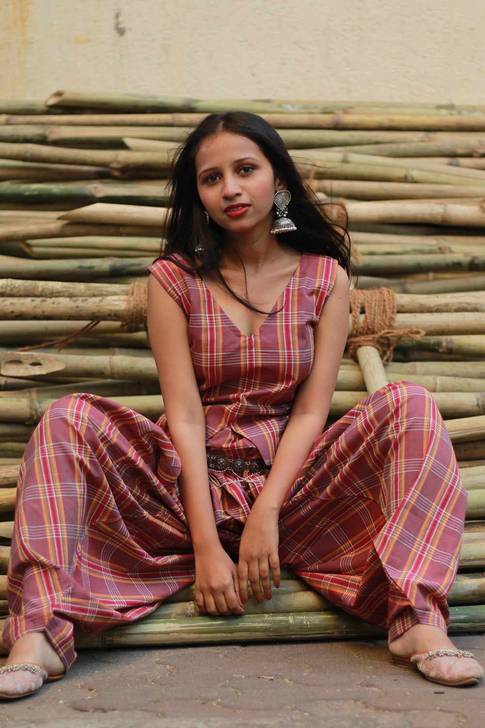 Nakhrebaaz| Patiala Salwar Co-ord Set | Kunbi | Brown