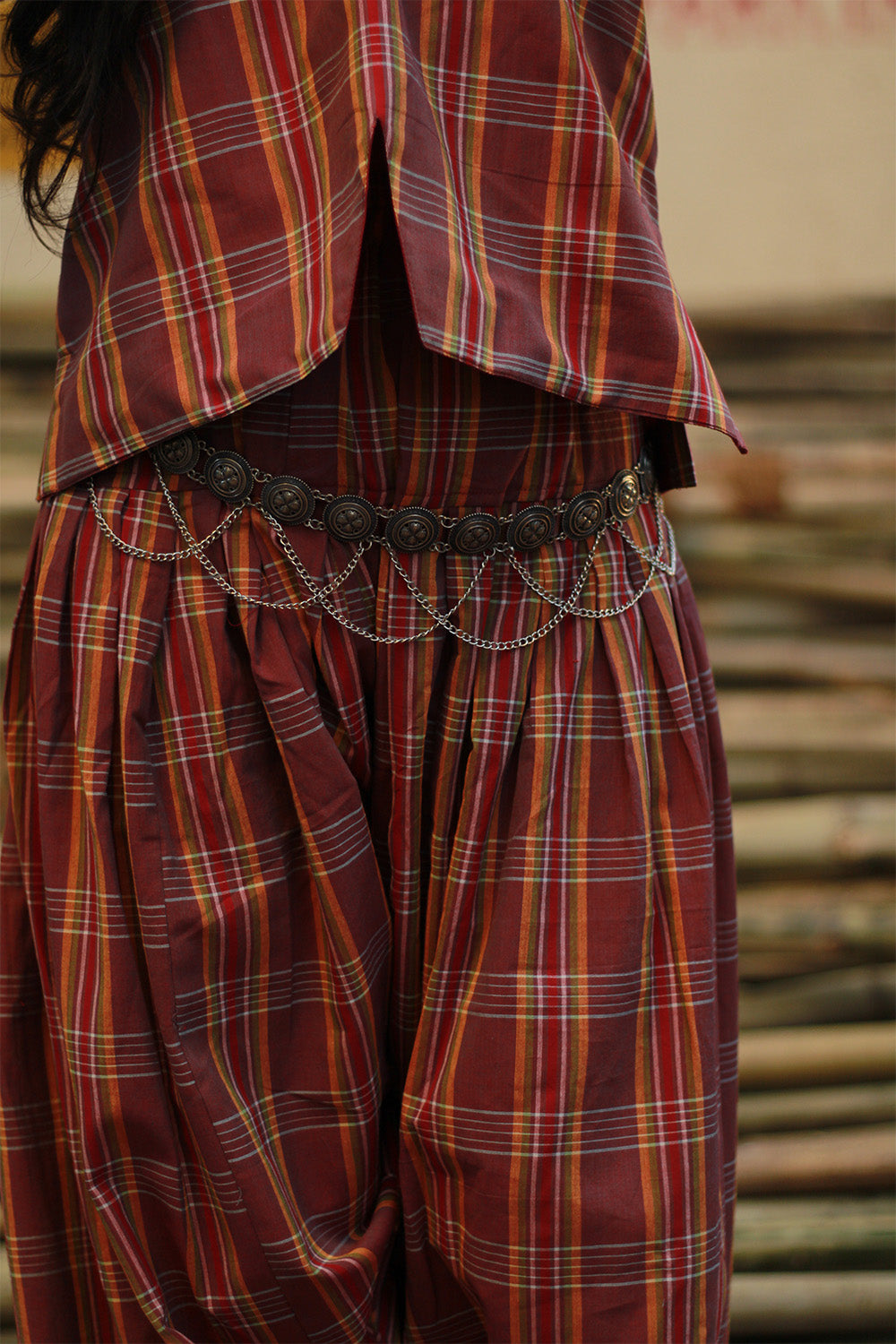 Nakhrebaaz| Patiala Salwar Co-ord Set | Kunbi | Brown