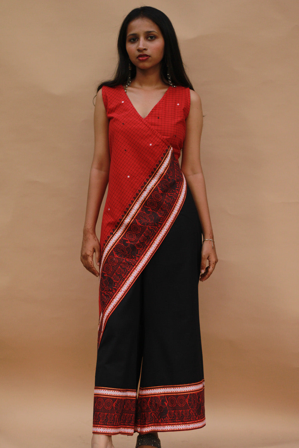 Raaya | Tapered Co-ord Set | Red Black