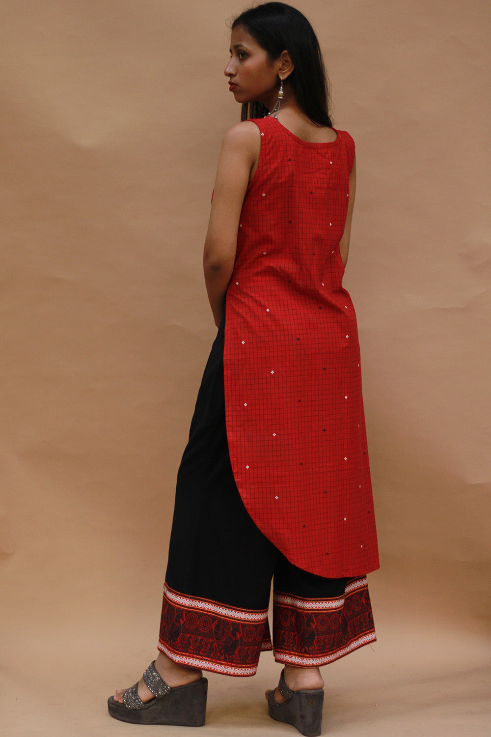 Raaya | Tapered Co-ord Set | Red Black