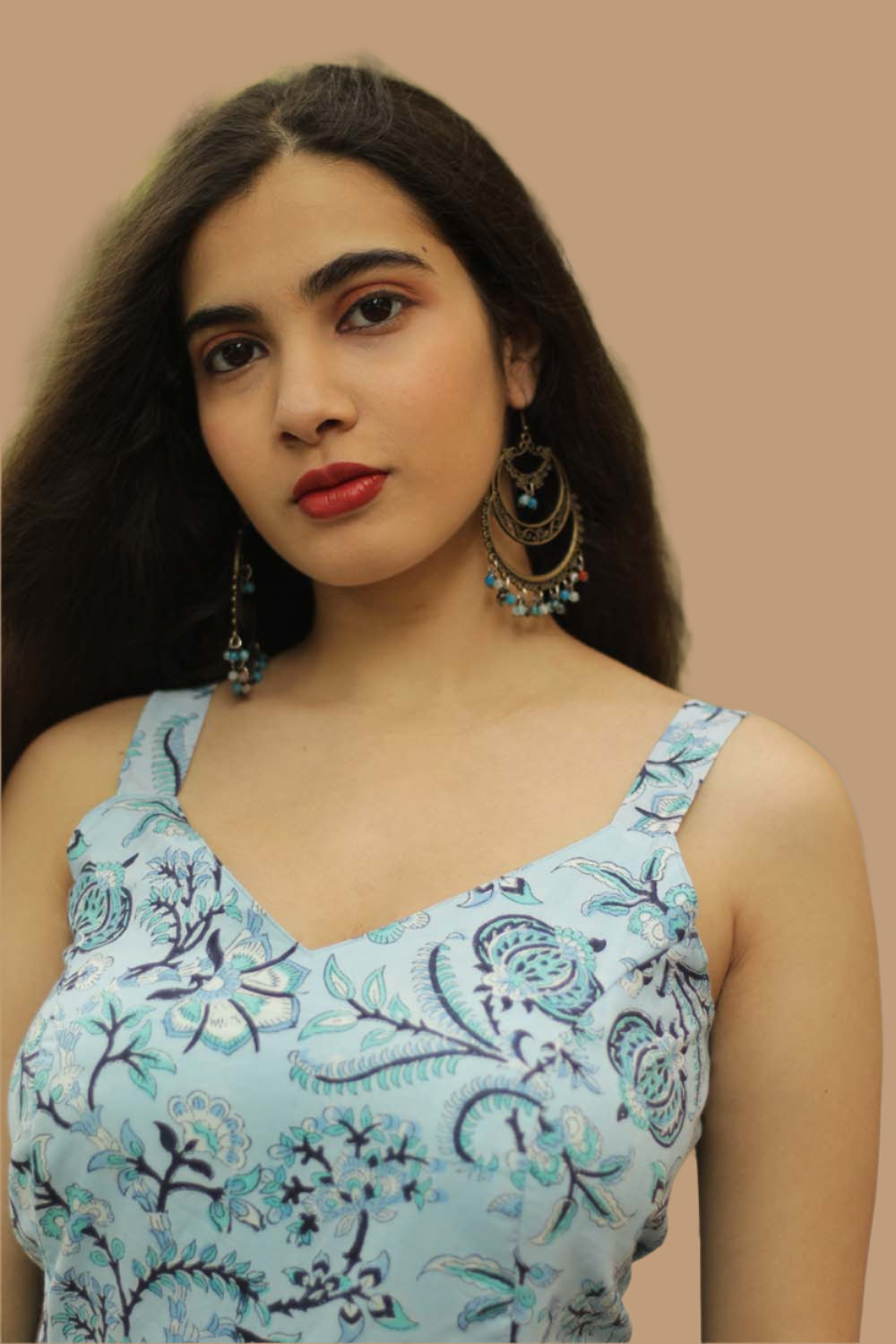 Tarangini | Long Kali Dress | Blue Sanganeri