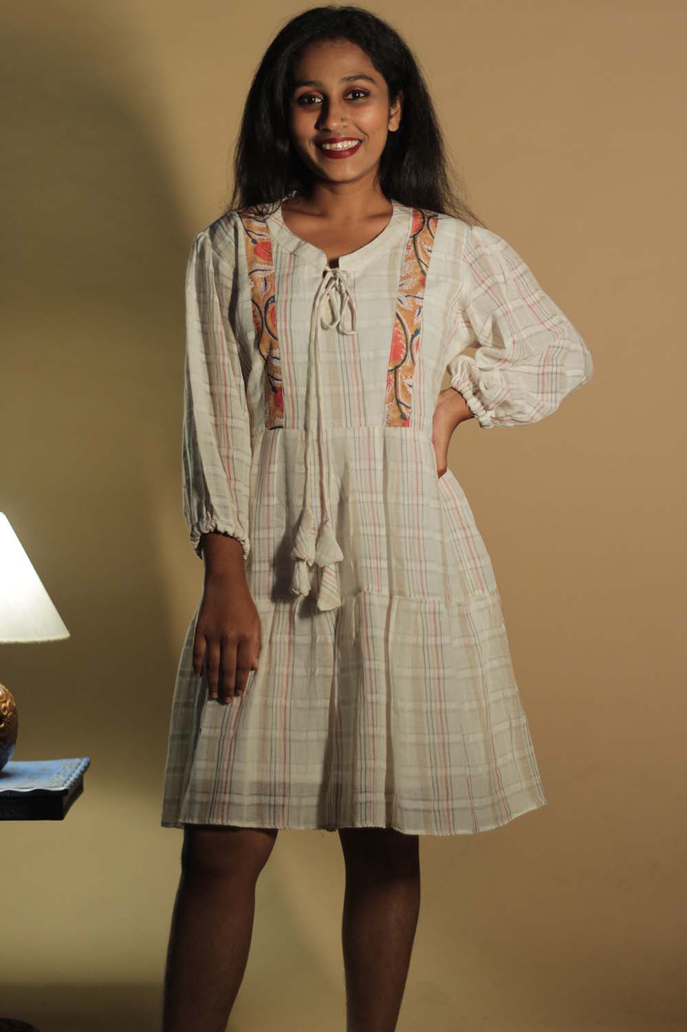 Gypsy | Short Dress | Peach Stripes