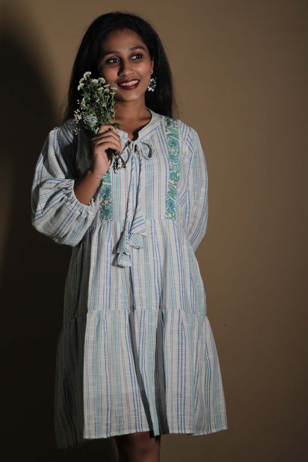 Gypsy | Short Dress | Fuchsia Stripes