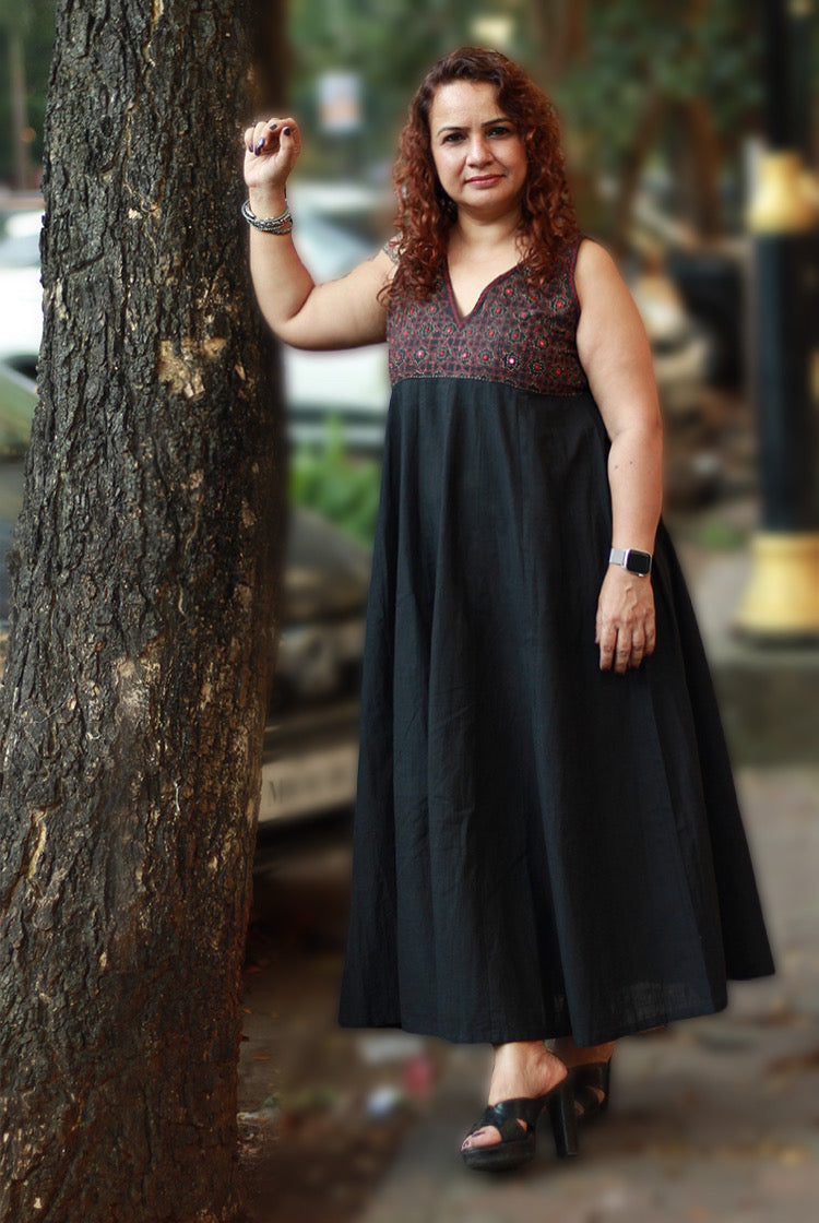 Khwaab | Long Kali Dress | Noir
