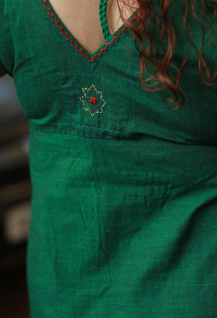 Khwaab | Long Kali Dress | Forest Green