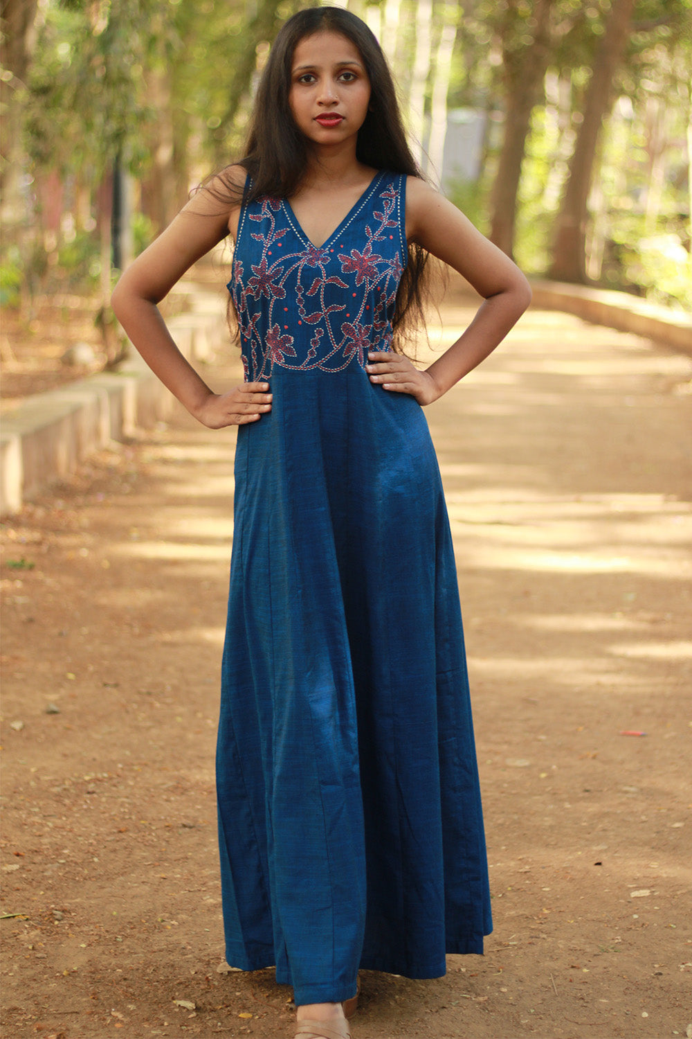 Khwaab | Long Kali Dress | Blue