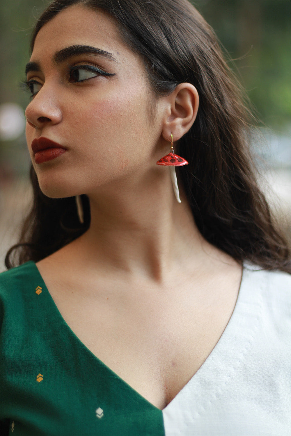 Sadhvi | Ceramic Toad Stools | Red Long