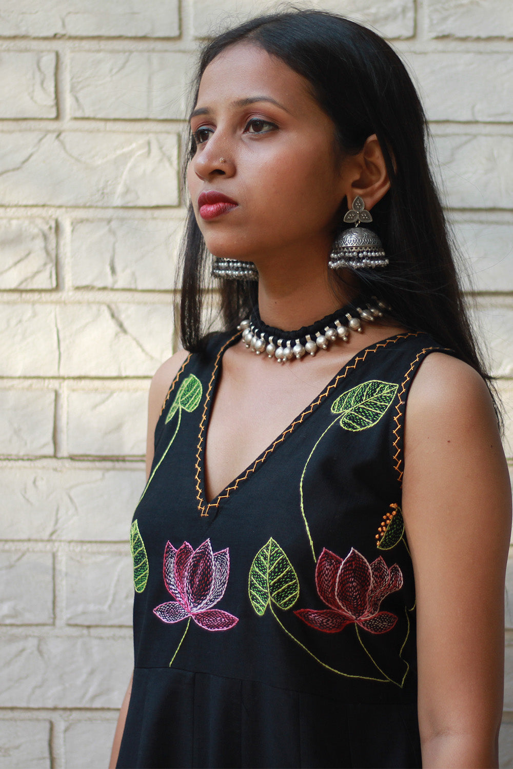 Saroj | Khwaab | Long Kali Dress | Noir