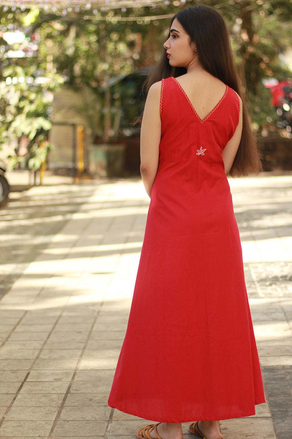 Saroj | Khwaab | Long Kali Dress | Crimson