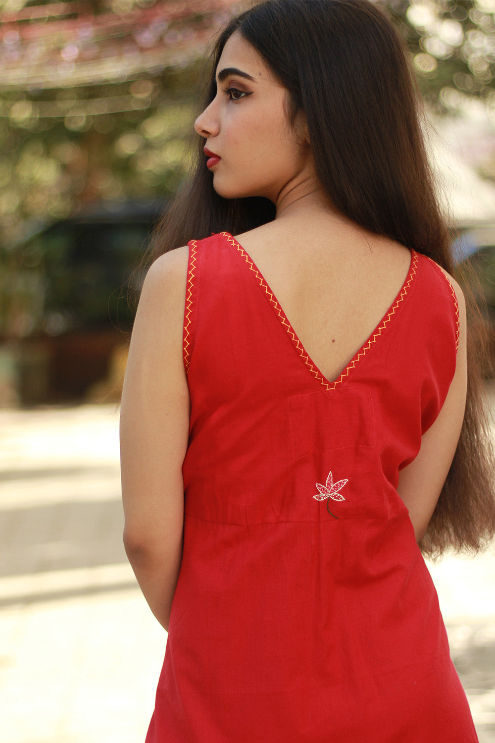 Saroj | Khwaab | Long Kali Dress | Crimson