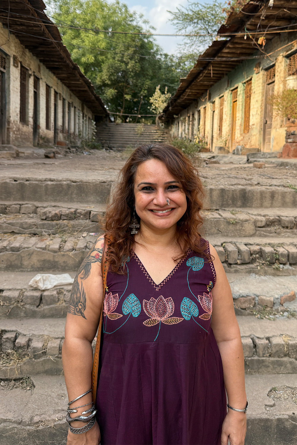Saroj | Khwaab | Long Kali Dress | Burgundy