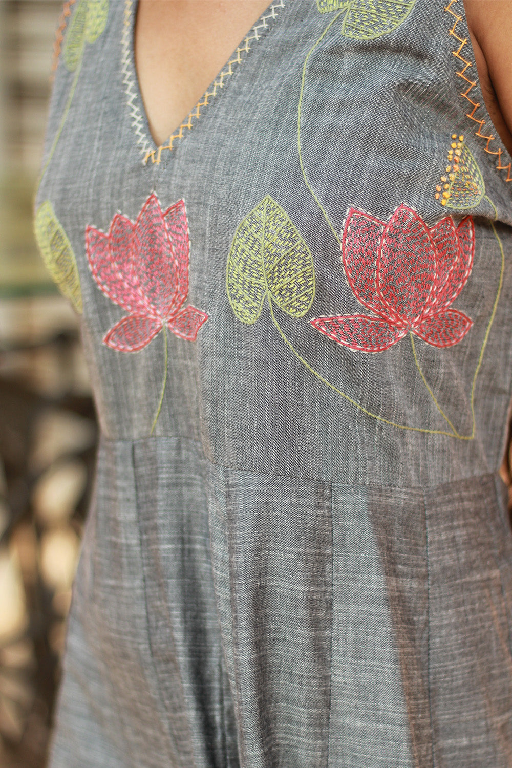 Saroj | Khwaab | Long Kali Dress | Grey