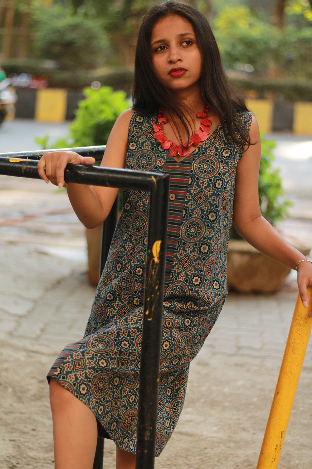 Titli | Short Dress | Indigo Universe Ajrakh