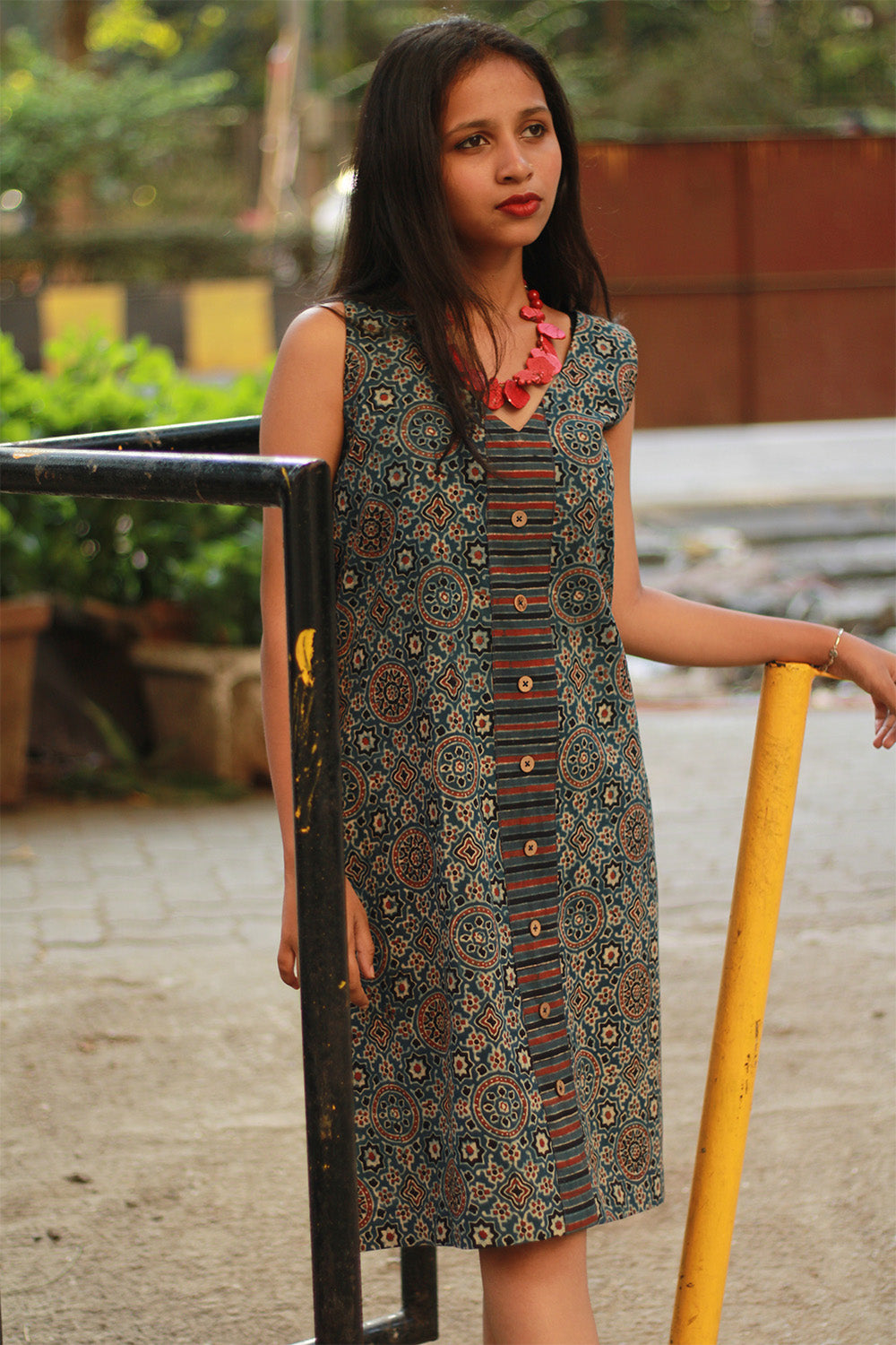 Titli | Short Dress | Indigo Universe Ajrakh