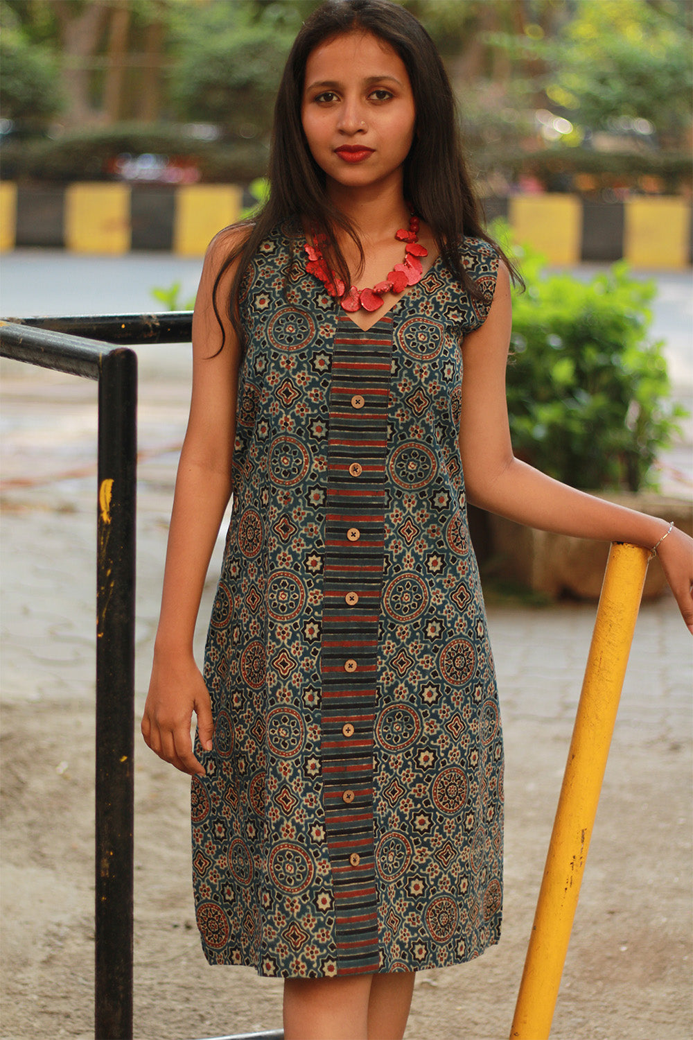Titli | Short Dress | Indigo Universe Ajrakh