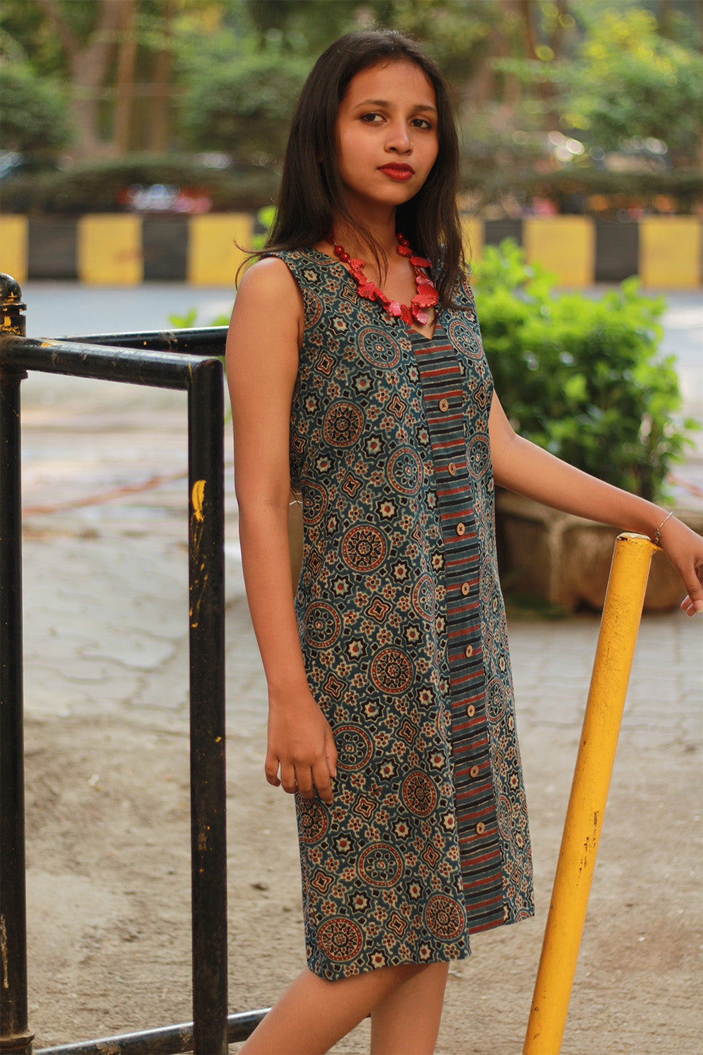 Titli | Short Dress | Indigo Universe Ajrakh