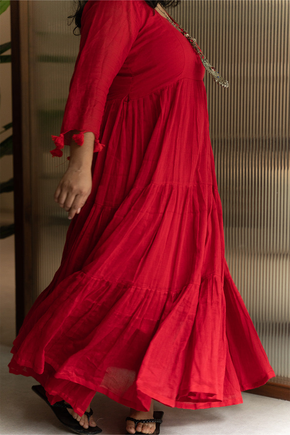 Amara | Layered Long Dress | Rouge