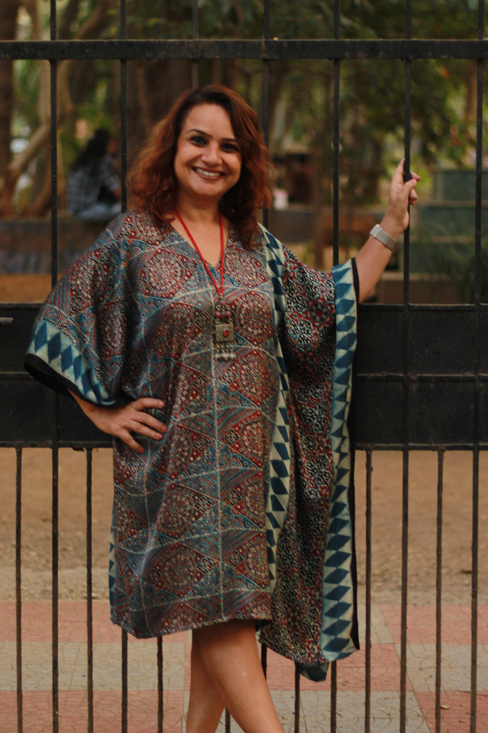 Sitaara | Modal Silk Kaftan | Blue Universe