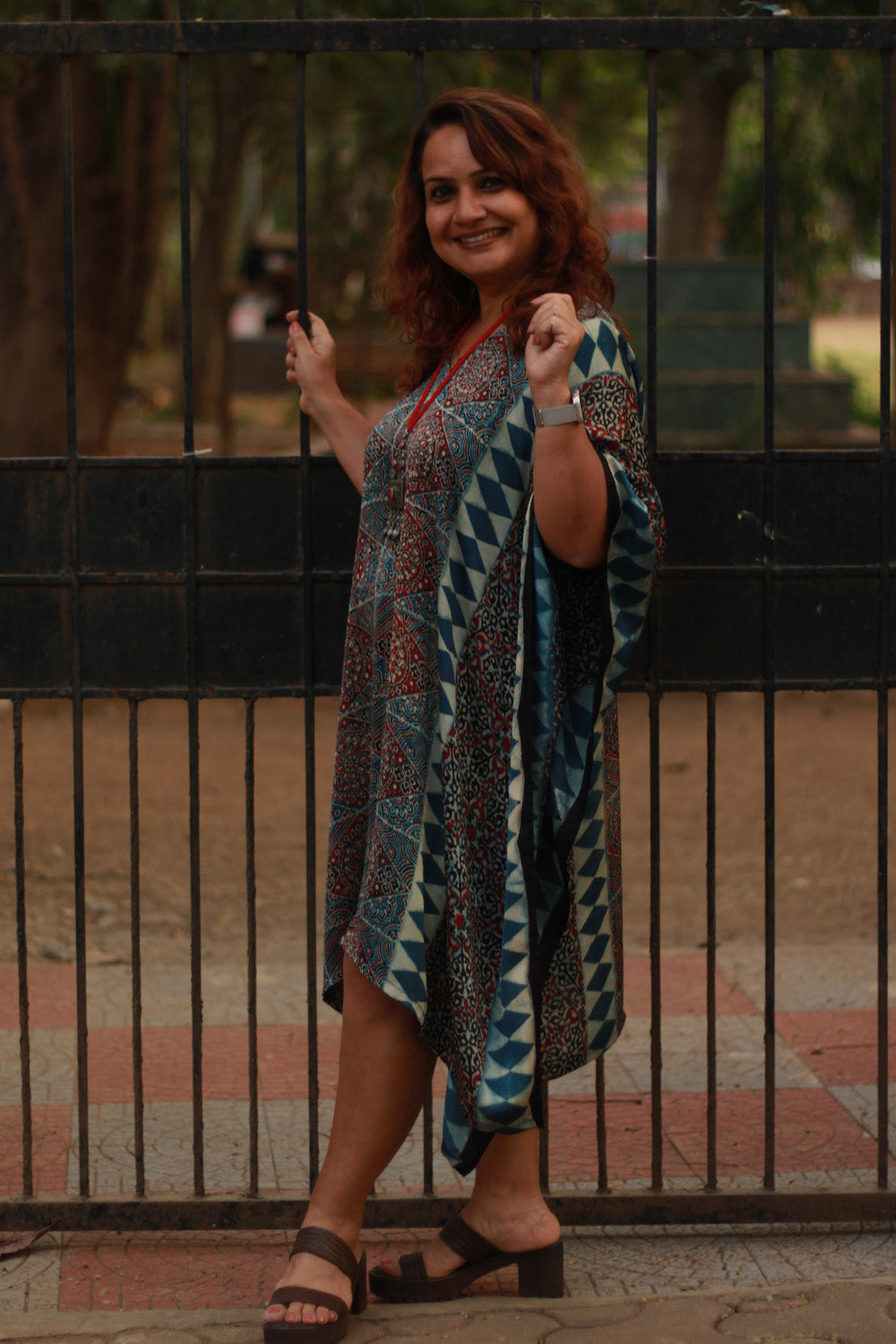 Sitaara | Modal Silk Kaftan | Blue Universe