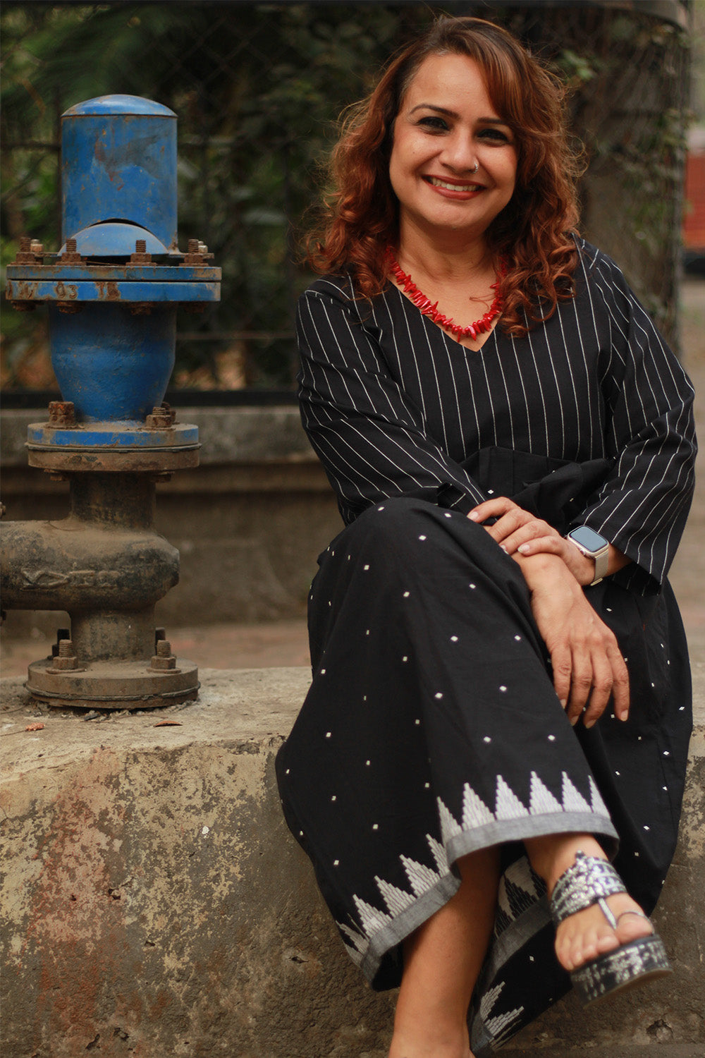 Maya | Long Dress | Noir Cotton