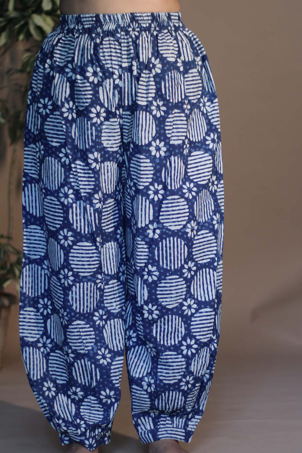 Jheel | Harem Pants | Indigo Circles