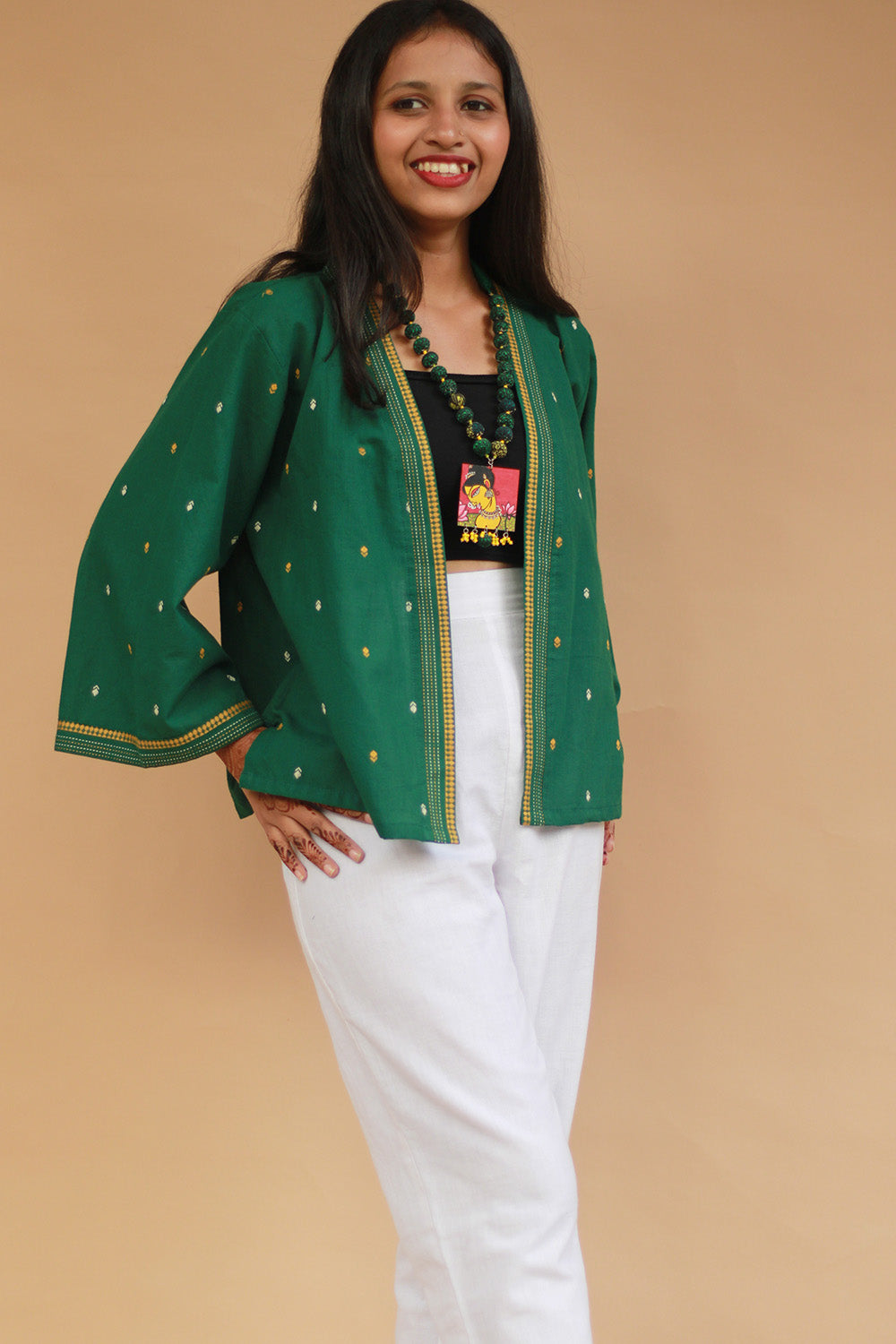 Raahat | Light Jacket | South Cotton | Green