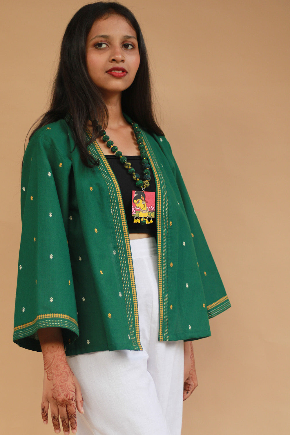 Raahat | Light Jacket | South Cotton | Green