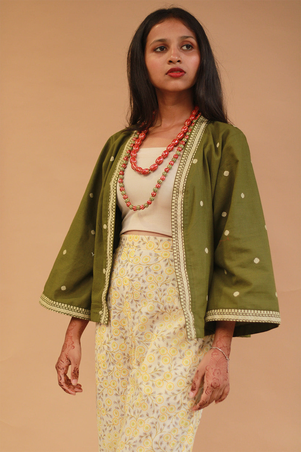 Raahat | Light Jacket | South Cotton | Olive Green