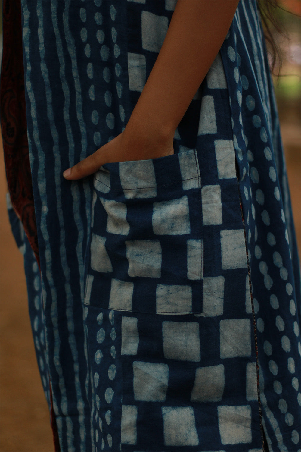 Dohra | Reversible Jacket | Indigo / Madder Kairi Ajrakh