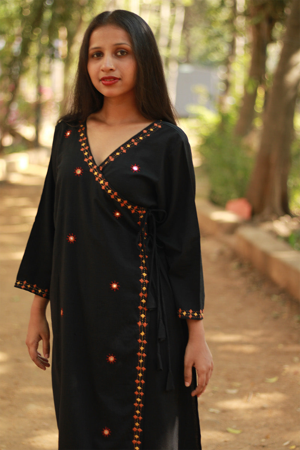 Chingaari | Hand Embroidered Angarkha Kurta
