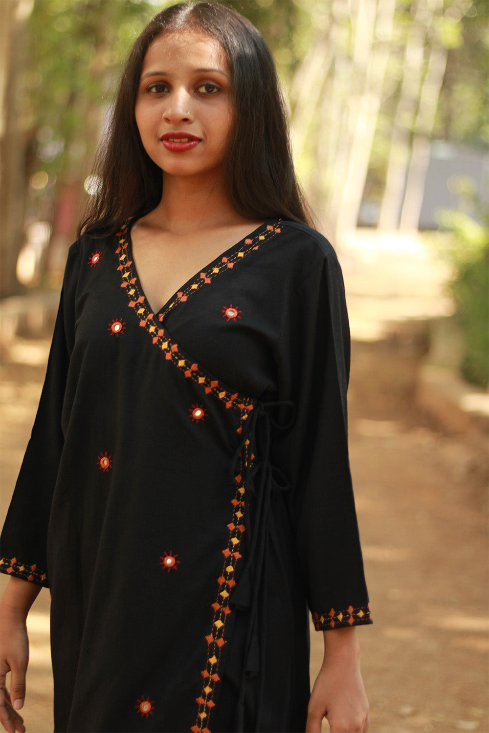 Chingaari | Hand Embroidered Angarkha Kurta