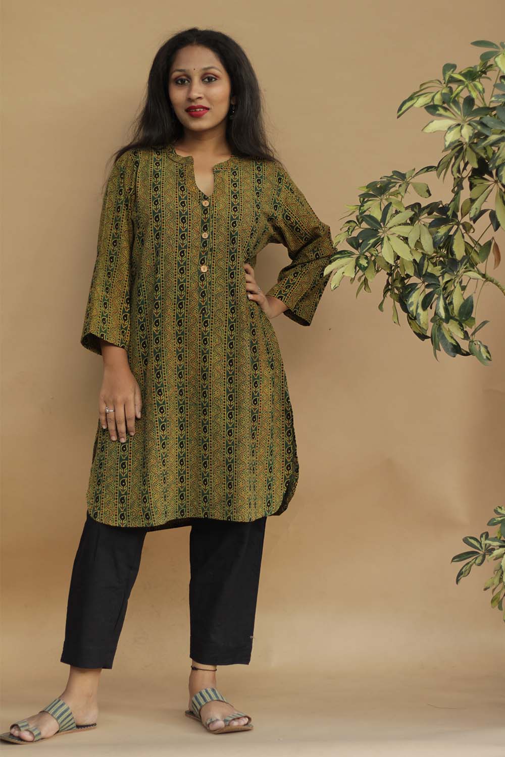 Short Kurta | Green Kairi
