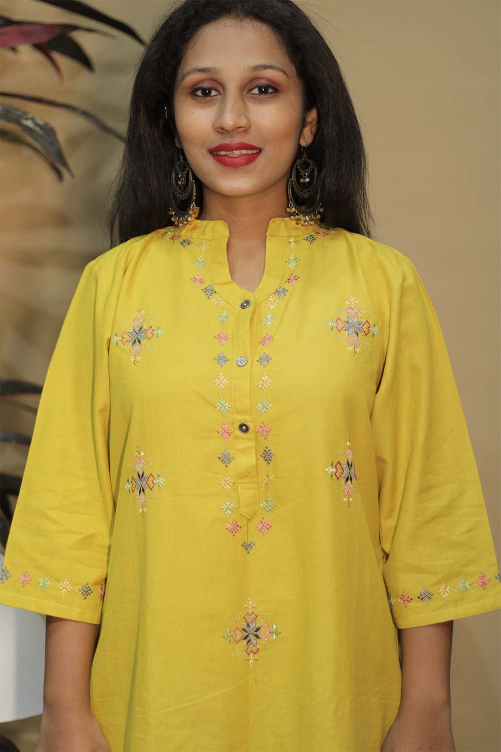 Sufiyana | Soof Embroidered Kurta | Lemon