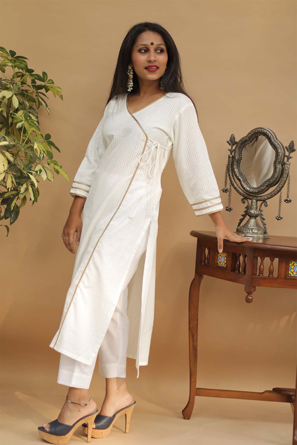 Shayari | Angarkha Kurta | Ivory