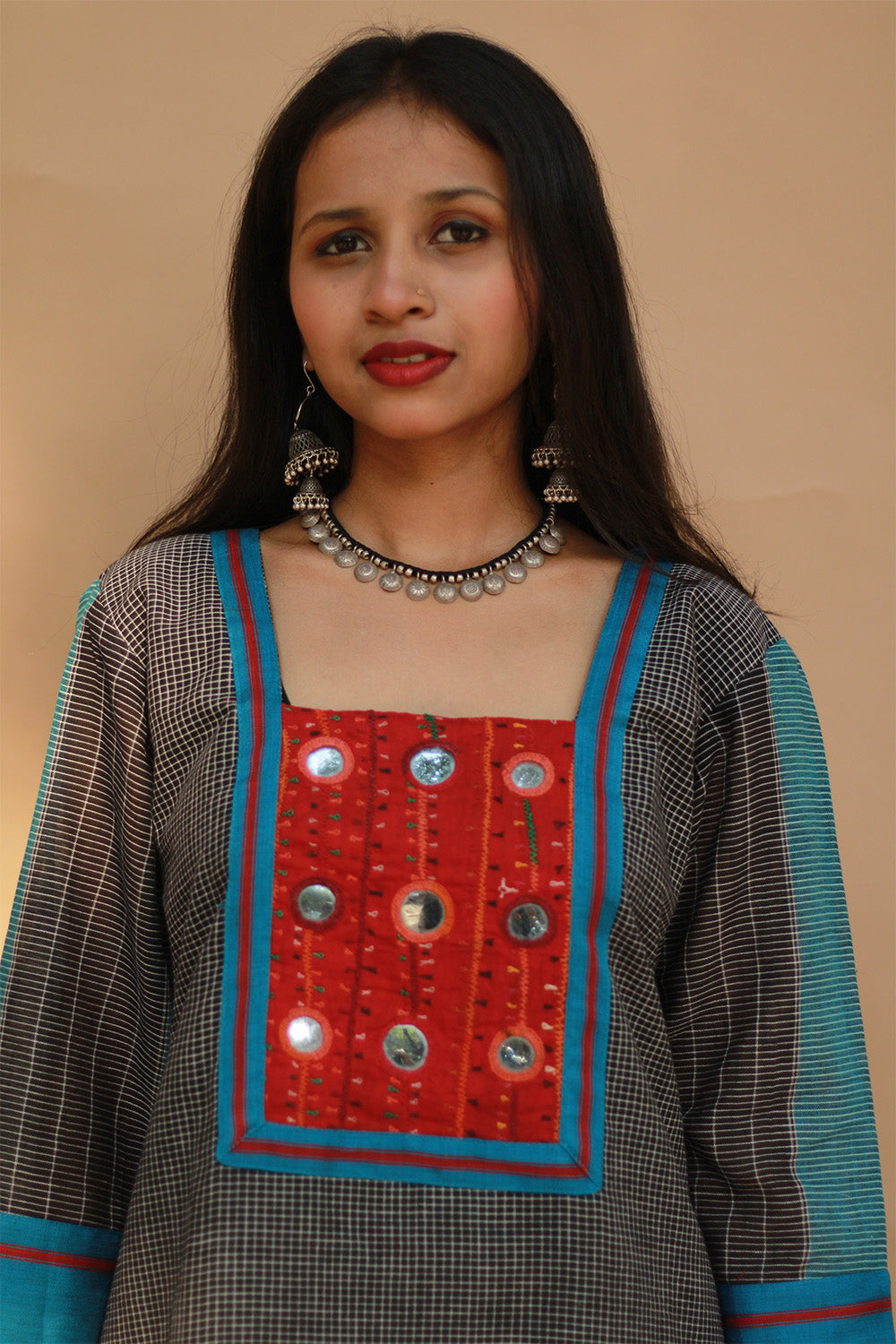 Banjari | Patteda Anchu Kurta | Black with Embroidery