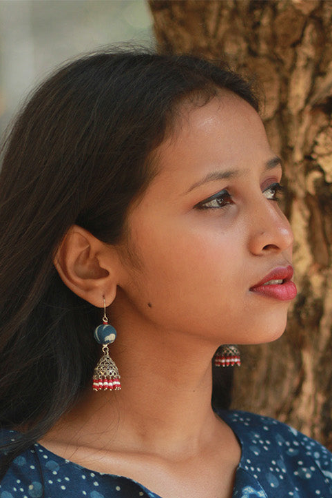 Nakhre | Potli Jhumka | Red & White