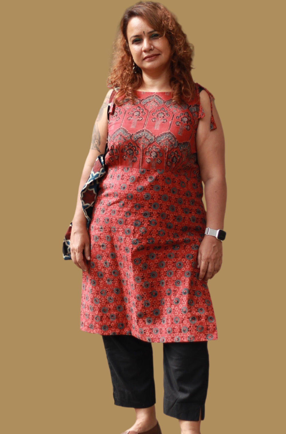 Chanchal | Dori Kurta | Madder Floral Ajrakh