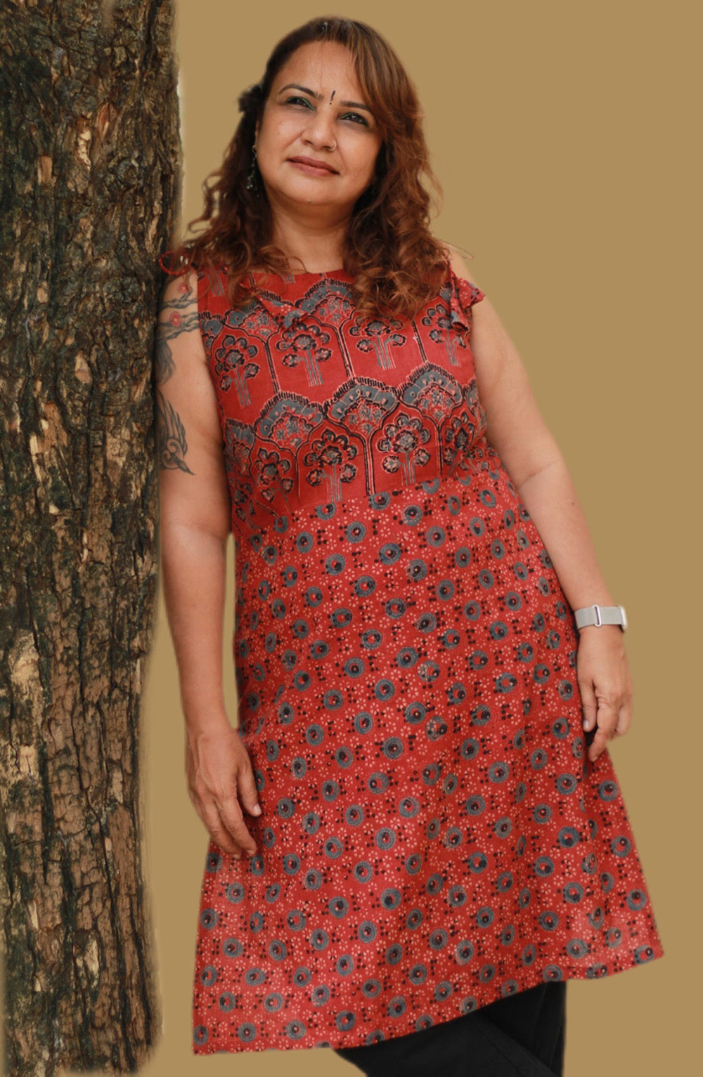 Chanchal | Dori Kurta | Madder Floral Ajrakh