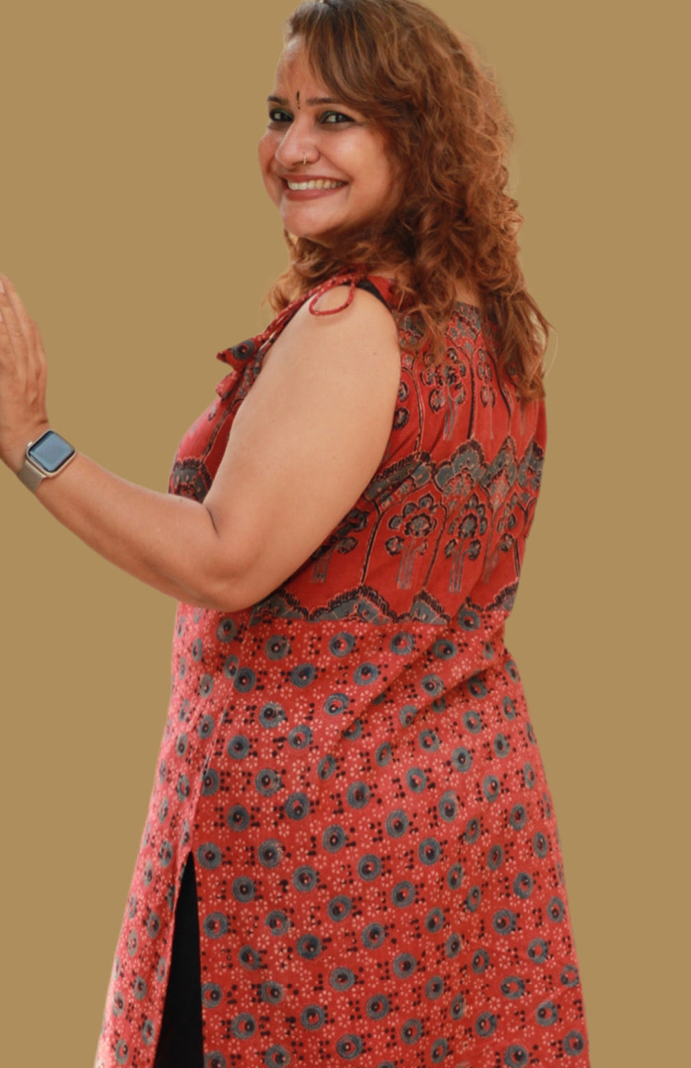 Chanchal | Dori Kurta | Madder Floral Ajrakh