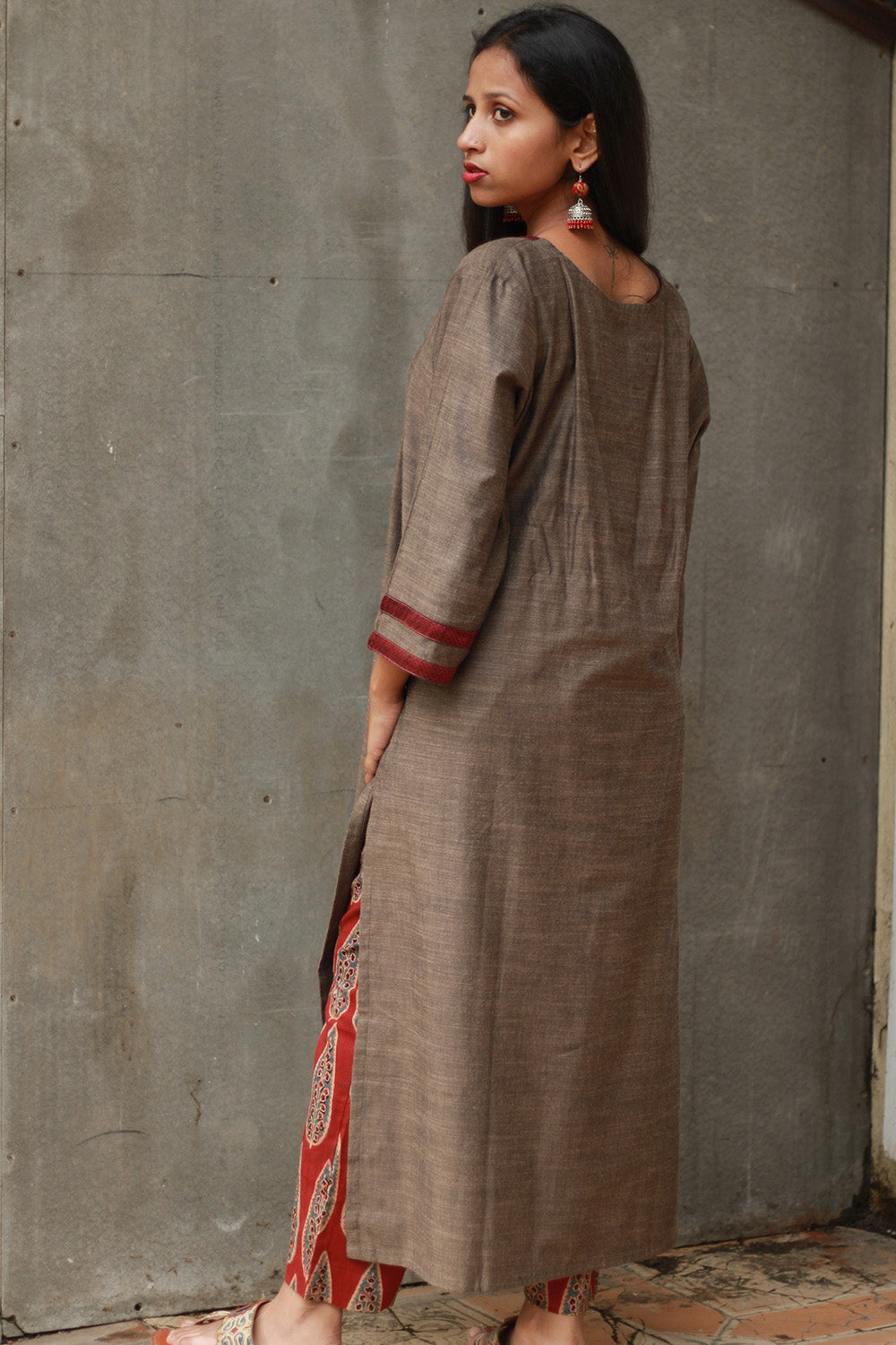 Banjari | Cotton Kurta | Sienna With Embroidery