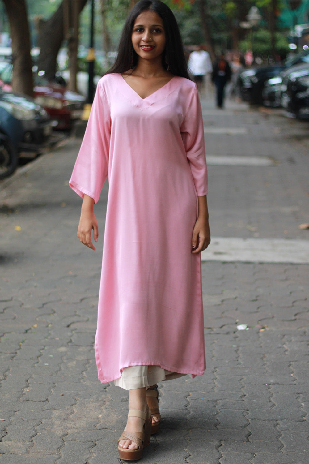 Sahaj | Modal Silk Kurta | Dusk Pink