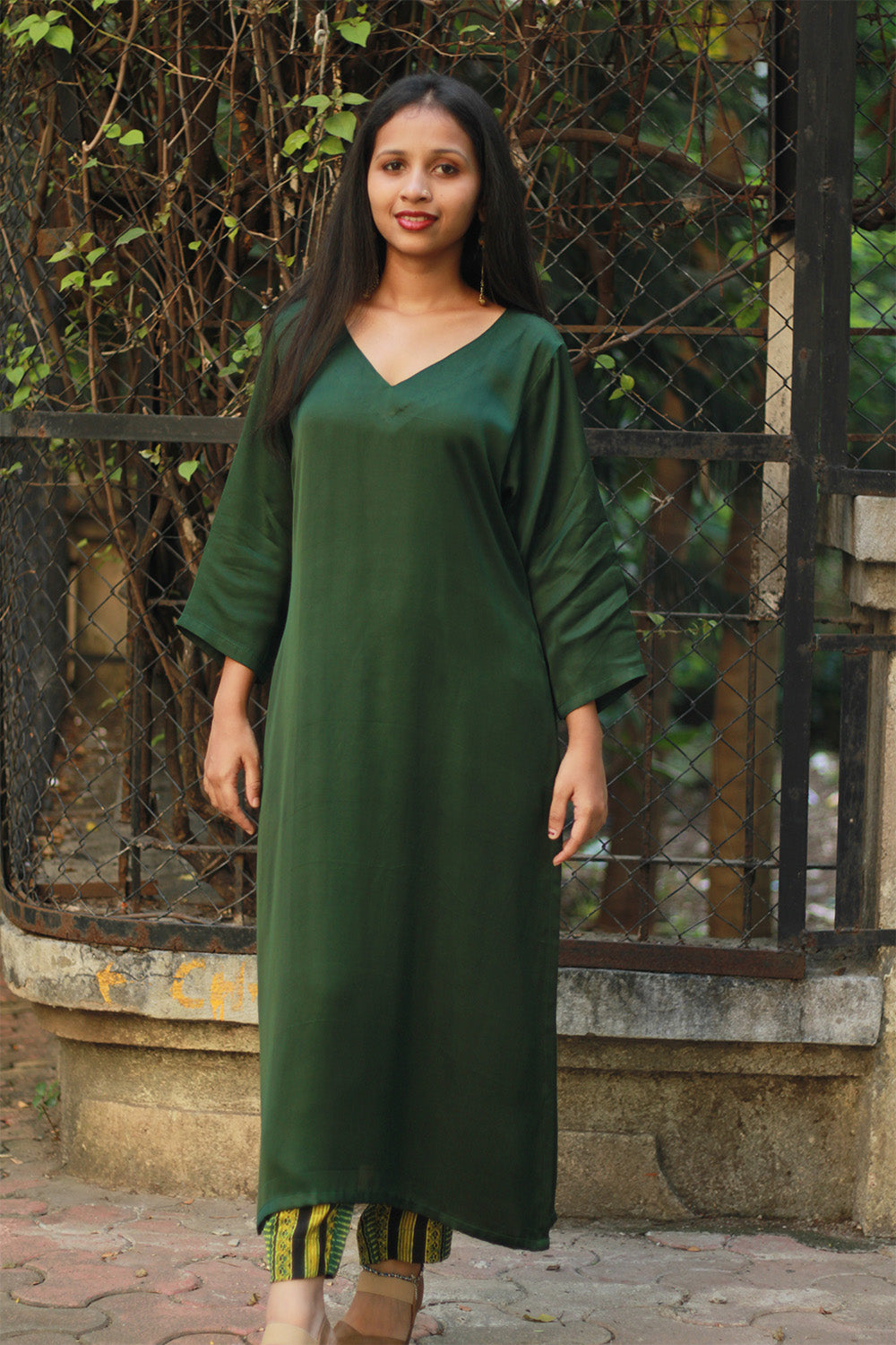 Sahaj | Modal Silk Kurta | Green