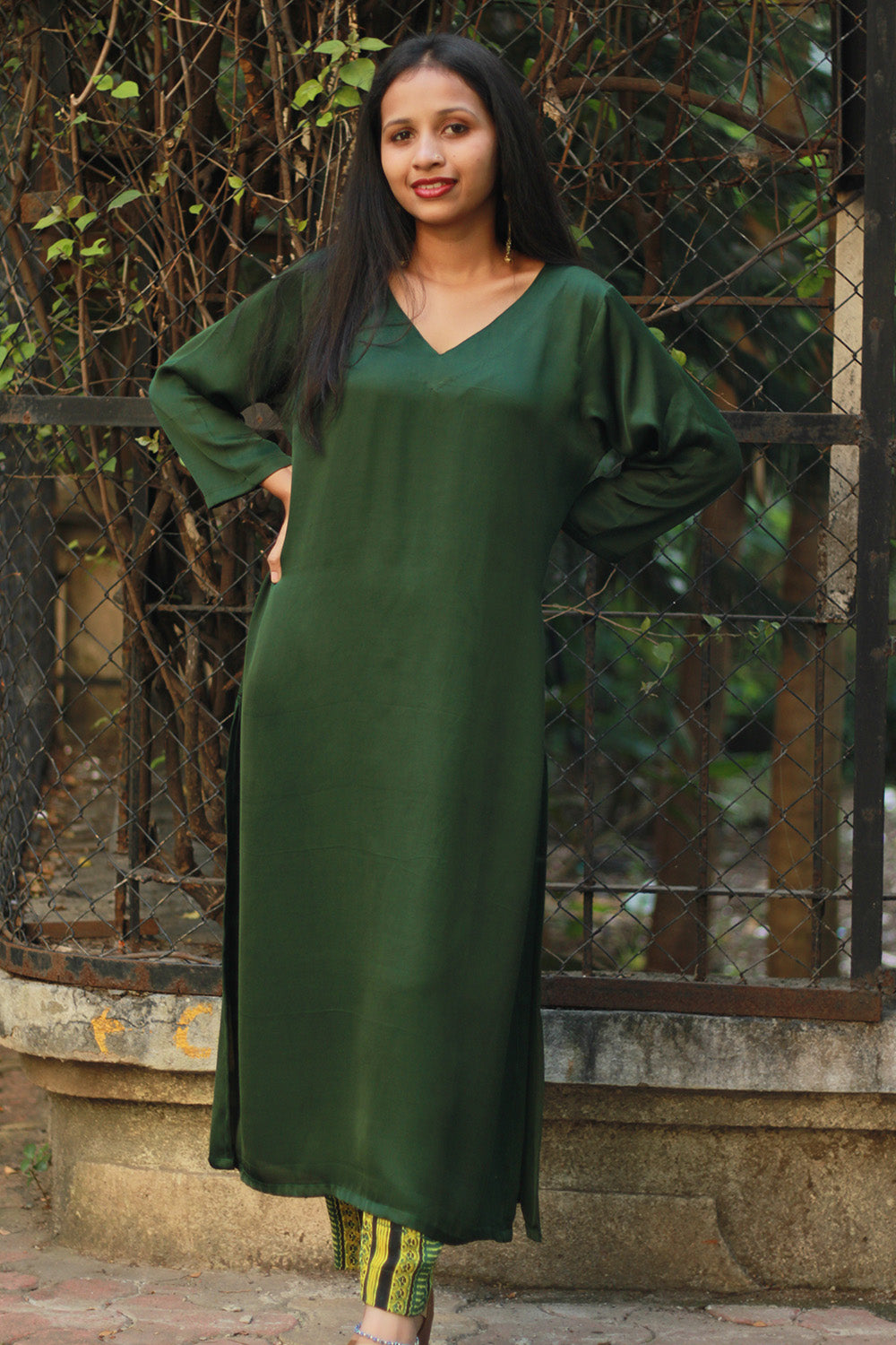 Sahaj | Modal Silk Kurta | Green