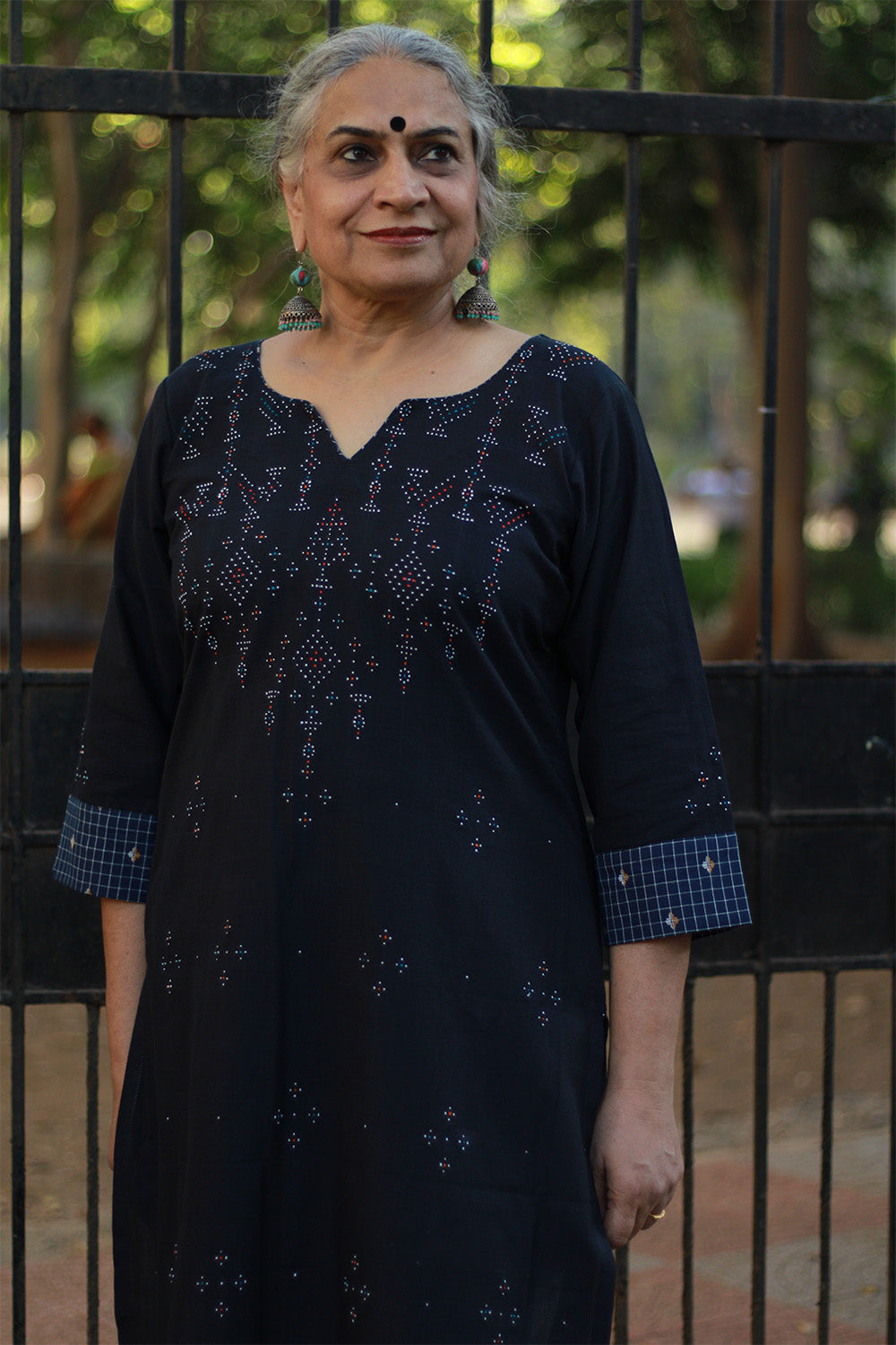 Daana | Tangaliya Kurta | Blue with Checks